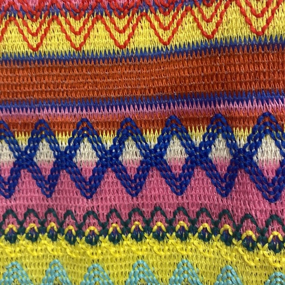 Shien Vcay swim suit cover up skirt with fringe bottom. Size M. - Picture 4 of 6